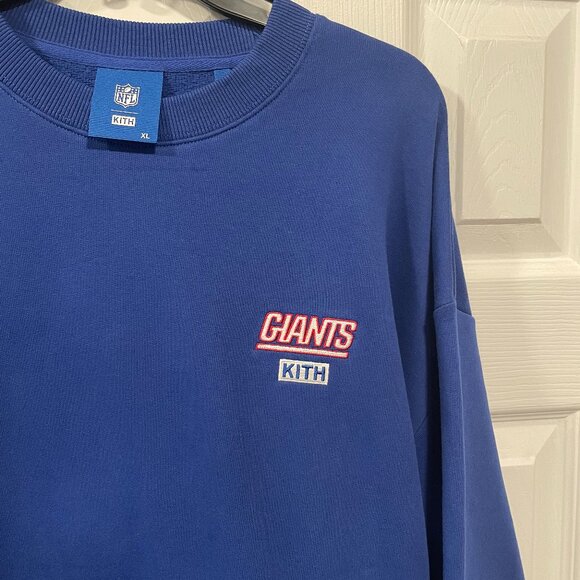 KITH for the NFL: Giants Helmet Nelson Vintage Crewneck - Picture 1 of 5